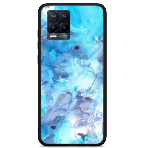 Realme 8 i Marble Clouds Black Glossy Θήκη