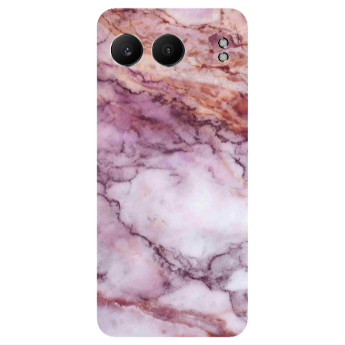 Oneplus Nord 4 Marble Brown And Pink Transparent Silicone TPU Θήκη