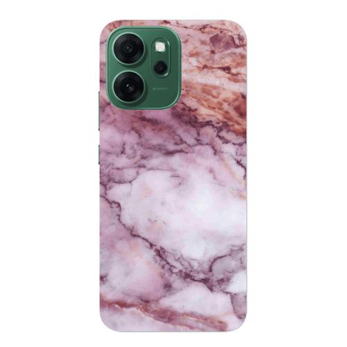 Oppo 14 F Marble Brown And Pink Transparent Silicone TPU Θήκη