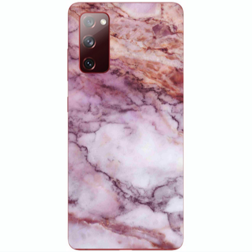 Samsung S20 FE Marble Brown And Pink Transparent Silicone TPU Θήκη