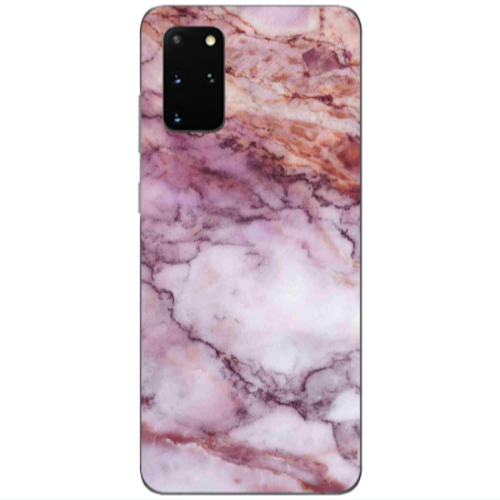 Samsung S20 Plus Marble Brown And Pink Transparent Silicone TPU Θήκη