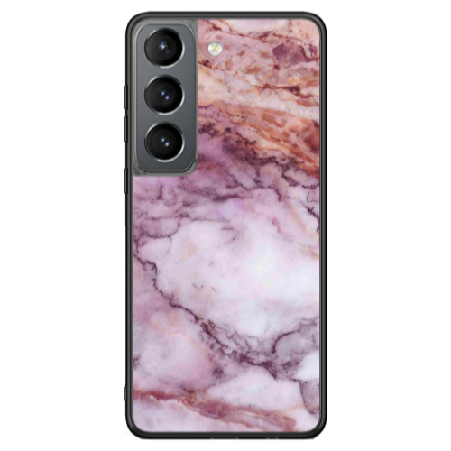 Samsung S21 Ultra Marble Brown And Pink Black Glossy Θήκη