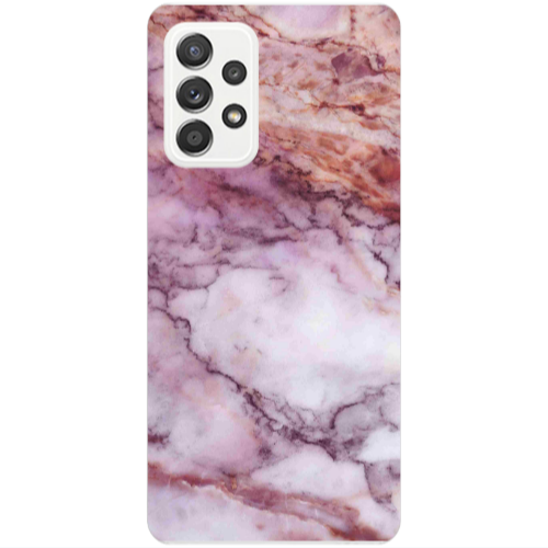 Samsung A33 Marble Brown And Pink Transparent Silicone TPU Θήκη