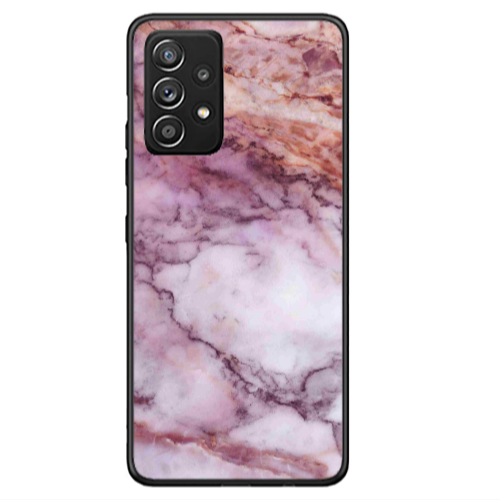 Samsung A33 Marble Brown And Pink Black Glossy Θήκη
