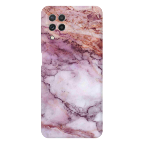 Samsung A22 4G Marble Brown And Pink Transparent Silicone TPU Θήκη