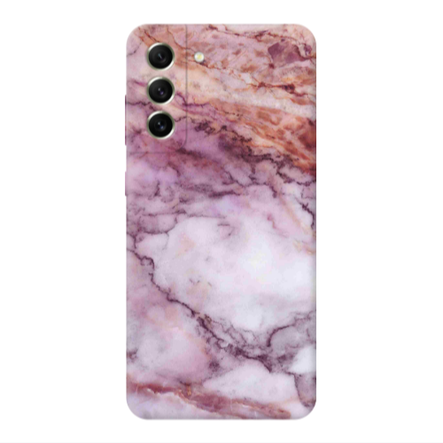 Samsung S21 PLUS Marble Brown And Pink Transparent Silicone TPU Θήκη