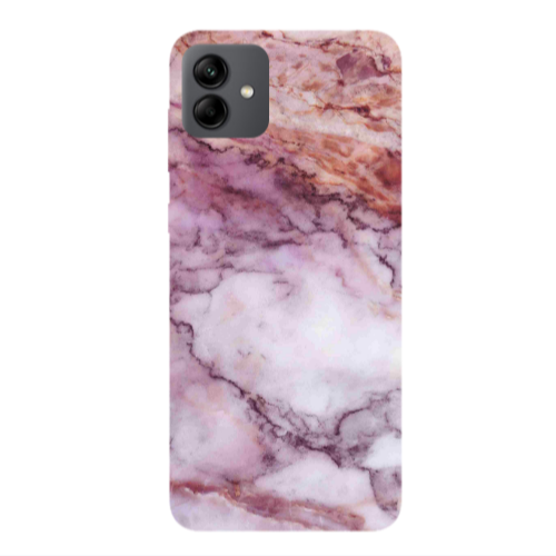 Samsung A04 Marble Brown And Pink Transparent Silicone TPU Θήκη