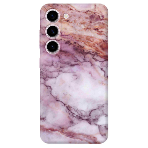 Samsung S23 Marble Brown And Pink Transparent Silicone TPU Θήκη