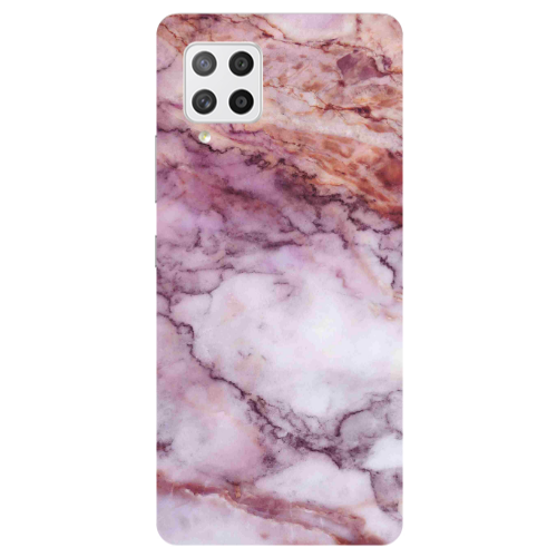 Samsung A42 5G Marble Brown And Pink Transparent Silicone TPU Θήκη