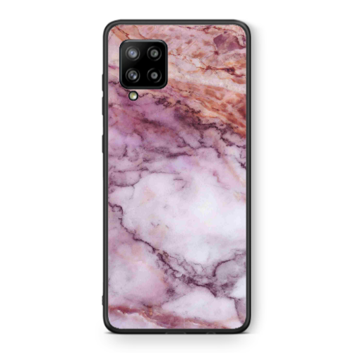 Samsung A42 5G Marble Brown And Pink Black Glossy Θήκη