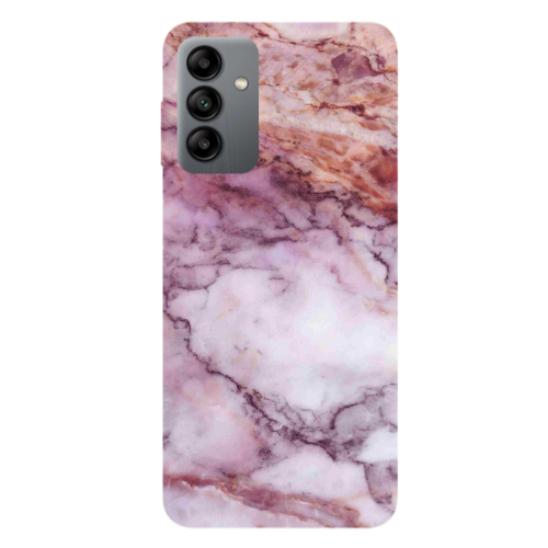 Samsung A13 5G Marble Brown And Pink Transparent Silicone TPU Θήκη