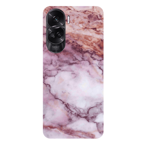 Honor 90 Lite 5G Marble Brown And Pink Transparent Silicone TPU Θήκη