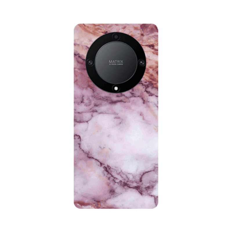 Honor Magic5 Lite 5G Marble Brown And Pink Transparent Silicone TPU Θήκη