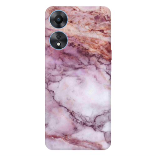 Oppo A 98 Marble Brown And Pink Transparent Silicone TPU Θήκη