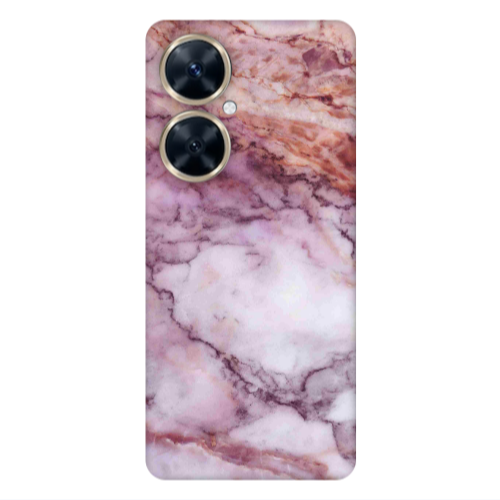 Huawei Nova 11i Marble Brown And Pink Transparent Silicone TPU Θήκη