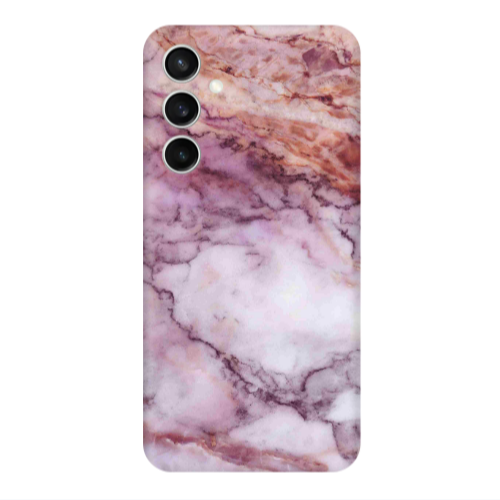Samsung S24 Marble Brown And Pink Transparent Silicone TPU Θήκη