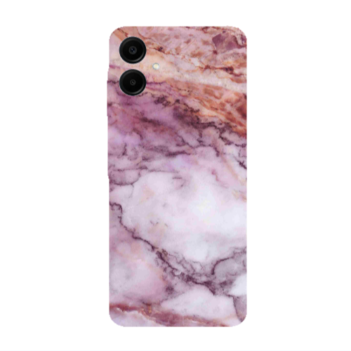 Samsung A06 Marble Brown And Pink Transparent Silicone TPU Θήκη