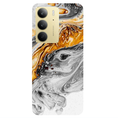 Realme C 75 Marble gray Patern Transparent Silicone TPU Θήκη