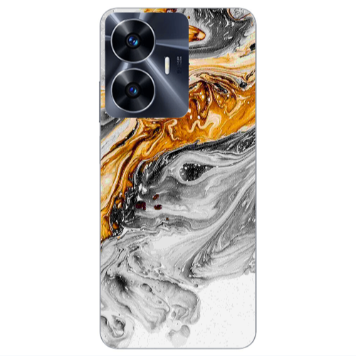 Realme Note 50 Marble gray Patern Transparent Silicone TPU Θήκη