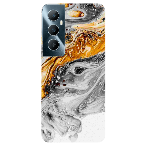Realme C65 Marble gray Patern Transparent Silicone TPU Θήκη