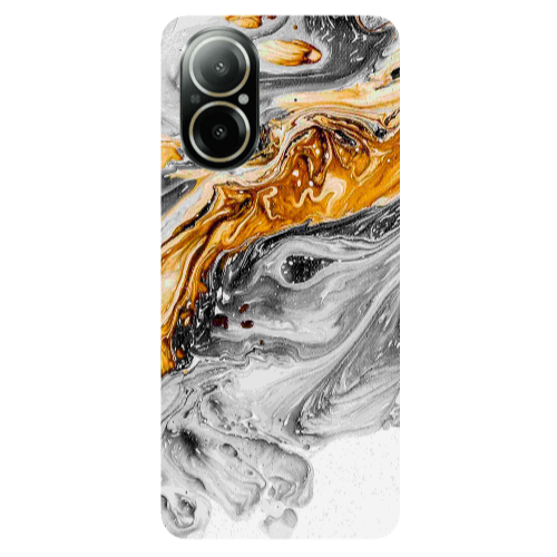 Realme C67 Marble gray Patern Transparent Silicone TPU Θήκη