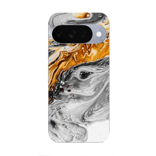 Google Pixel 10 Marble gray Patern Transparent Silicone TPU Θήκη