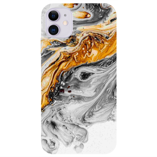Apple iPhone 11  Marble gray Patern Transparent Silicone TPU Θήκη
