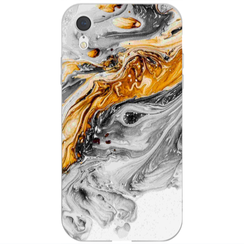 Apple iPhone Xr Marble gray Patern Transparent Silicone TPU Θήκη