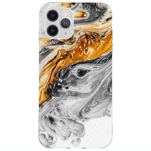 Apple iPhone 13 Pro Max Marble gray Patern Transparent Silicone TPU Θήκη