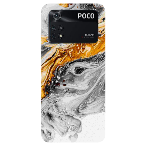 Xiaomi Poco M4 Pro 4G Marble gray Patern Transparent Silicone TPU Θήκη