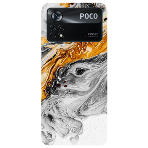 Xiaomi Poco X4 Pro Marble gray Patern Transparent Silicone TPU Θήκη