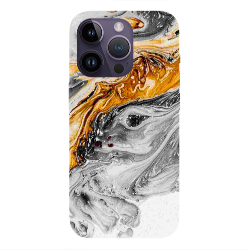 Apple iPhone 14 Pro  Marble gray Patern Transparent Silicone TPU Θήκη