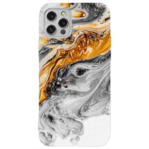 Apple iPhone 12 Pro Marble gray Patern Transparent Silicone TPU Θήκη