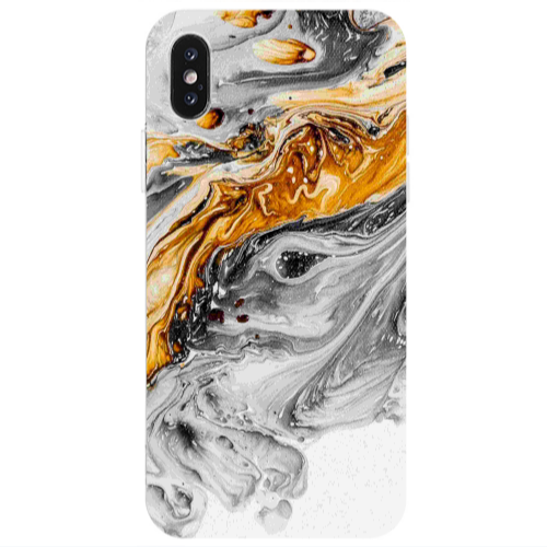Apple iPhone Xs Max Marble gray Patern Transparent Silicone TPU Θήκη
