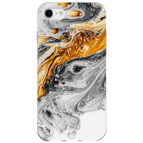 Apple iPhone 7 Marble gray Patern Transparent Silicone TPU Θήκη