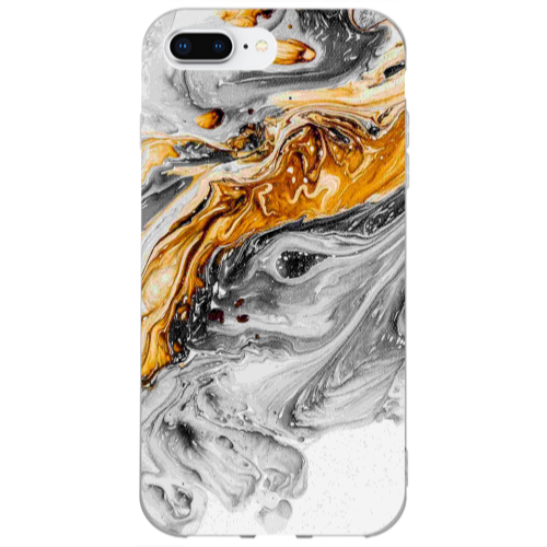 Apple iPhone 7 Plus Marble gray Patern Transparent Silicone TPU Θήκη