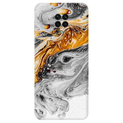 Xiaomi Redmi Note 9S Marble gray Patern Transparent Silicone TPU Θήκη