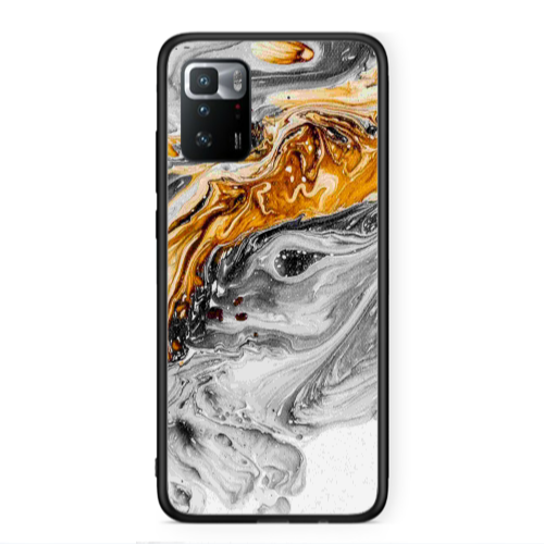 Xiaomi Poco X3 GT Marble gray Patern Black Glossy Θήκη