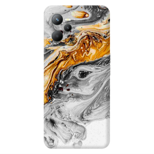 Realme C35 Marble gray Patern Transparent Silicone TPU Θήκη