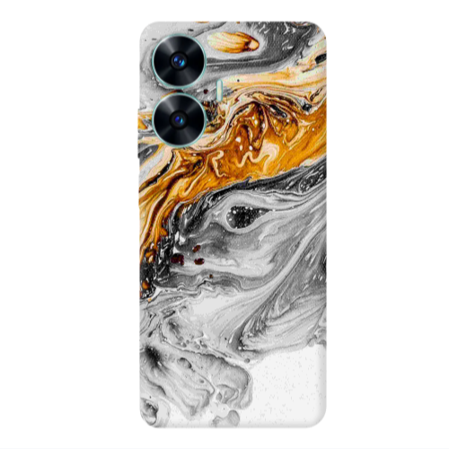 Realme C55 Marble gray Patern Transparent Silicone TPU Θήκη