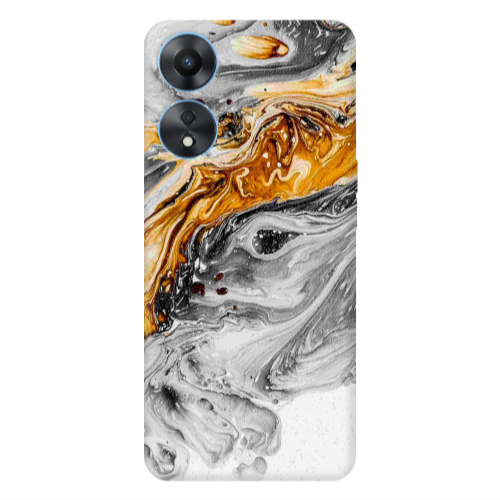 Oppo A 98 Marble gray Patern Transparent Silicone TPU Θήκη