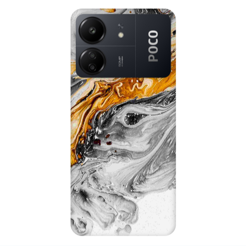 Xiaomi Poco C65 Marble gray Patern Transparent Silicone TPU Θήκη