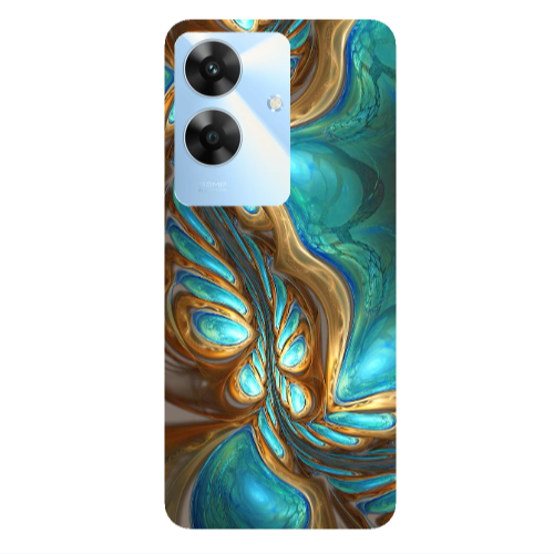 Realme Note 60 Marble Blurry Transparent Silicone TPU Θήκη