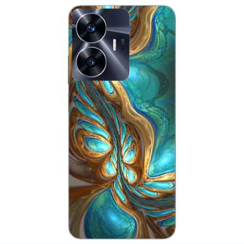 Realme Note 50 Marble Blurry Transparent Silicone TPU Θήκη