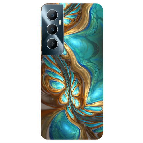 Realme C65 Marble Blurry Transparent Silicone TPU Θήκη