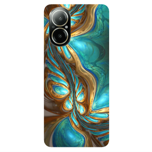 Realme C67 Marble Blurry Transparent Silicone TPU Θήκη