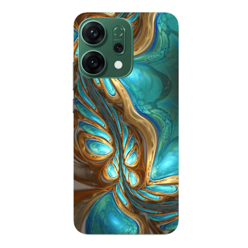 Oppo RENO 14 Marble Blurry Transparent Silicone TPU Θήκη