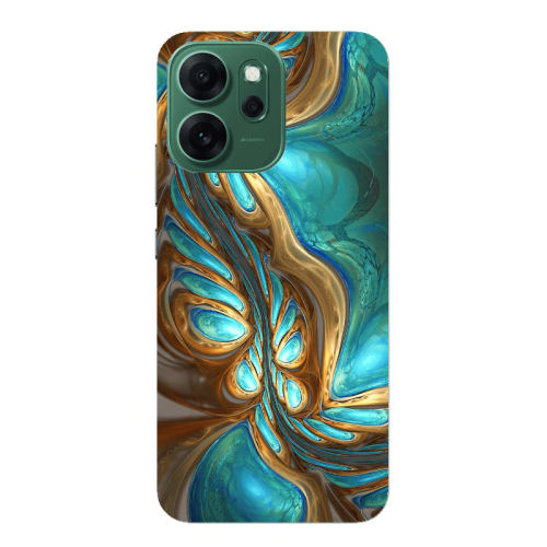 Oppo 14 F Marble Blurry Transparent Silicone TPU Θήκη