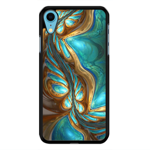 Apple iPhone Xr Marble Blurry Black Glossy Θήκη