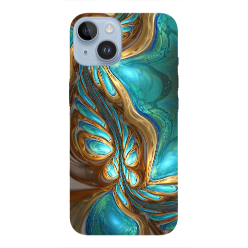 Apple iPhone 14 Plus Marble Blurry Transparent Silicone TPU Θήκη